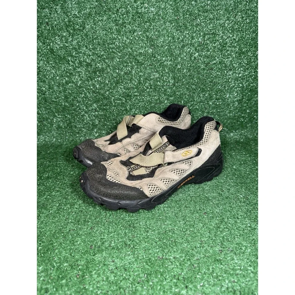 Merrell Mesa Vent Kids Size 6 Hiking Beige Trail Slip On Shoes Hook Loop Sneaker
